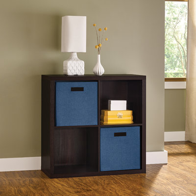 Closetmaid Decorative Storage 30" H X 30" W Cube Bookcase In Black Walnut