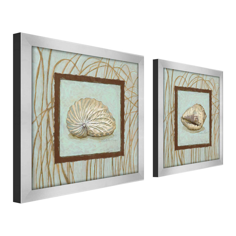 Ensemble de 2 pièces encadrées sur papier "Coastal Escape I"