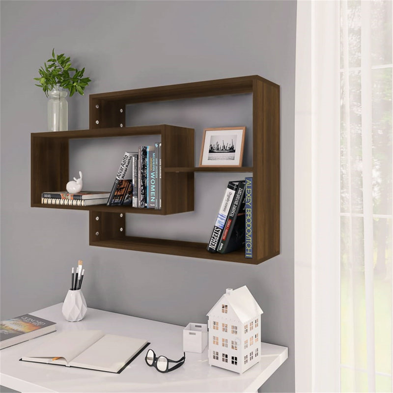 Wall Shelf 104x20x58.5 cm Engineered Wood, Walnut