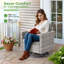 Chaise d'extérieur avec table d'appoint Baili-112517487