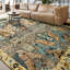 Handmade Wool Abstract Area Rug-545018286