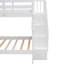 Lit superposé avec escalier avec garde-corps et rangement - blanc, stable pour chambre à coucher blanche fonctionnelle