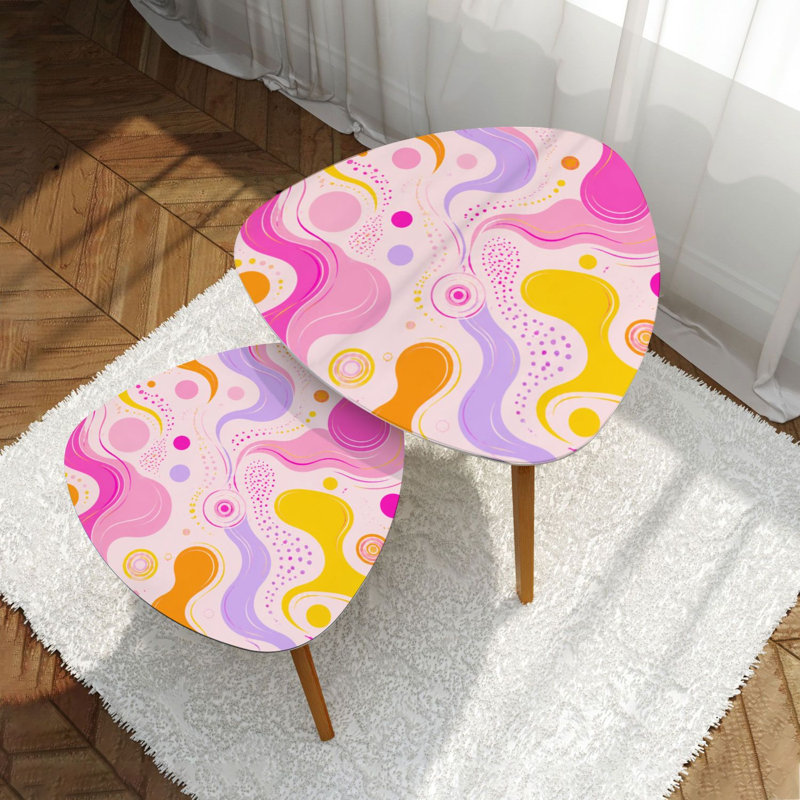 Ensemble de 2 tables gigognes Triangle Nest