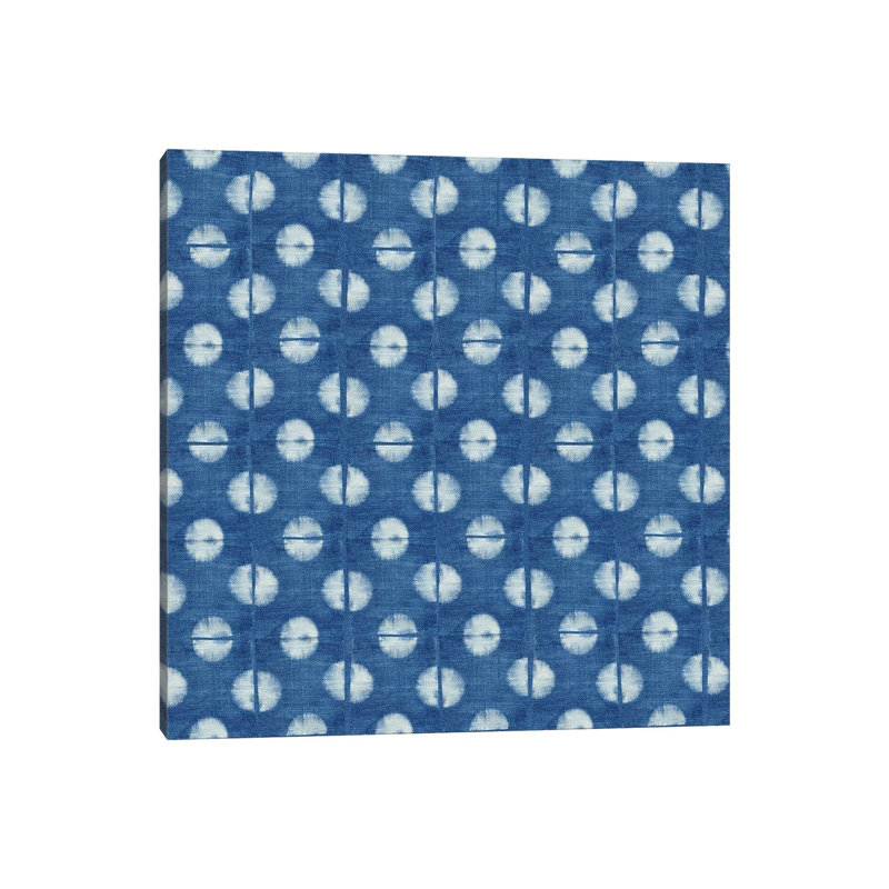 Blue Shibori II by Nancy Green - Wrapped Canvas Painting, 30.48cm H x 30.48cm W x 1.91cm D
