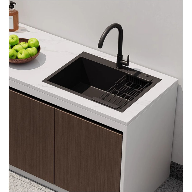 Lavabo en aluminium toutes saisons avec comptoir en pierre