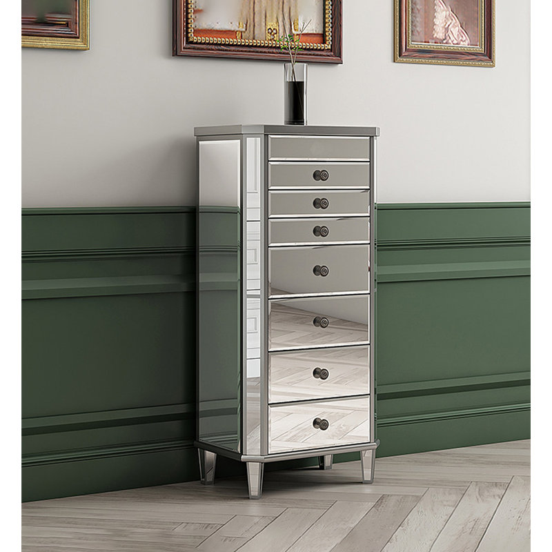 18.11'' Wide Solid Wood Jewelry Armoire