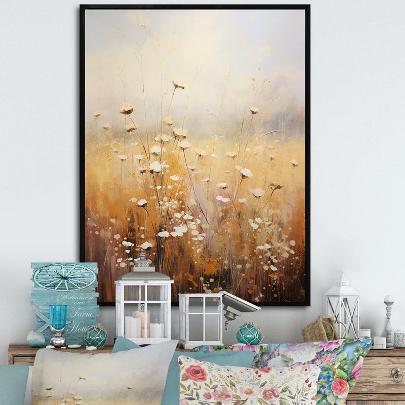 «Meadow Of Dreams II» sur toile, Cadre flottant noir, H 20 po x l 12 po x P 1 po