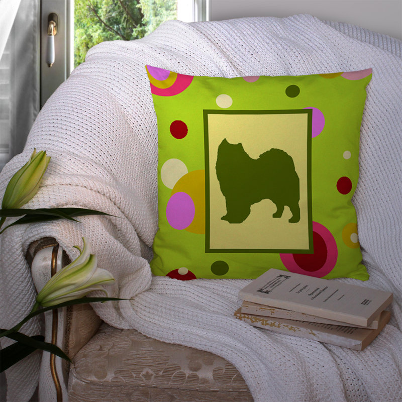 Coussin décoratif intérieur/extérieur vert samoyède