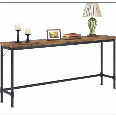 70.9" Extra Long Console Table, Industrial Narrow Sofa Table Behind Couch, Rustic Entryway Hallway Table, Tall Bar Height Table for Living Room