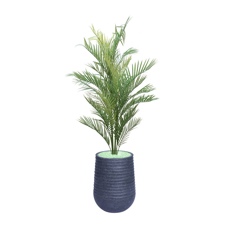 Palmier artificiel 60,08 "en pot, Noir
