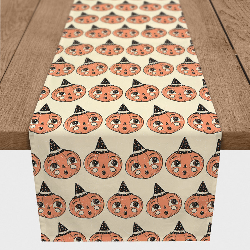 Chemin de table géométrique d’Halloween caydence, L 90 po x l 16 po
