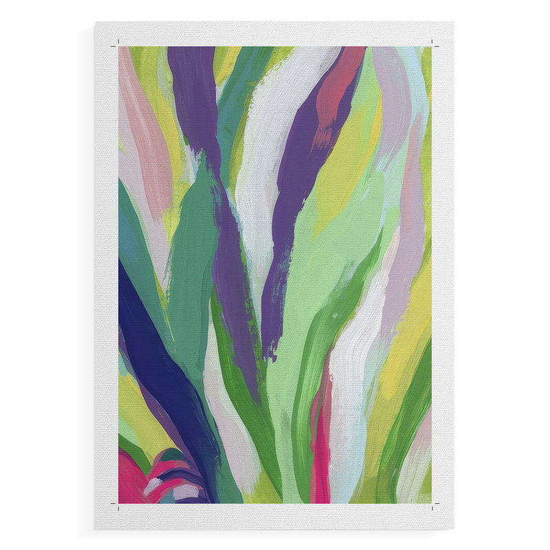 «Bright Tropical Abstraction V», impression sur toile seulement - non encadrée, H 36 po x l 24 po