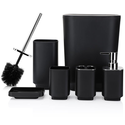 Barboaz Plastic Bathroom Accessory Set