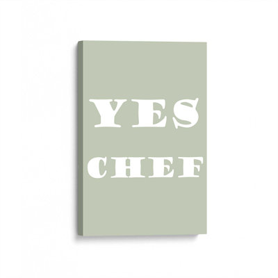 Yes Chef II Wrapped Canvas