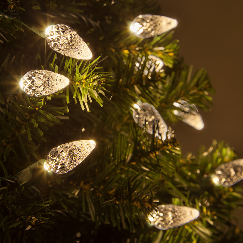 70 Light C6 LED Christmas String Lights, Warm White