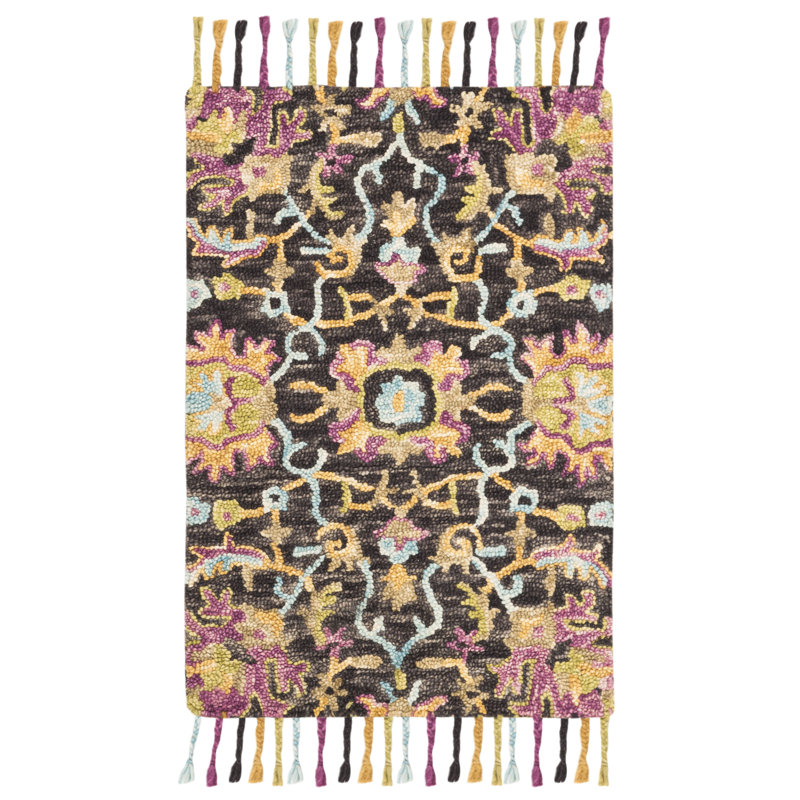 Broadmoor Blossom Hand Tufted Wool Floral Rug, Rectangle 8' x 10'