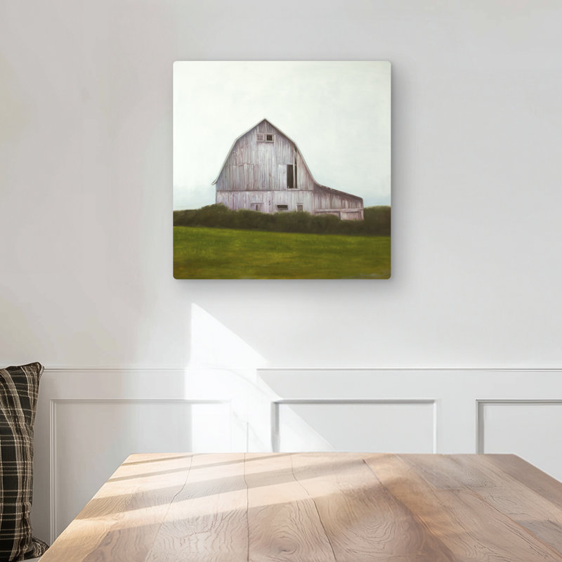 Rustic barn - metal print for unique home decor, 16" H x 16" W
