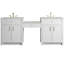 Bellshire 84" W Dual Vanity Set with 24" Make-Up Counter-942721026-942721030-942721031