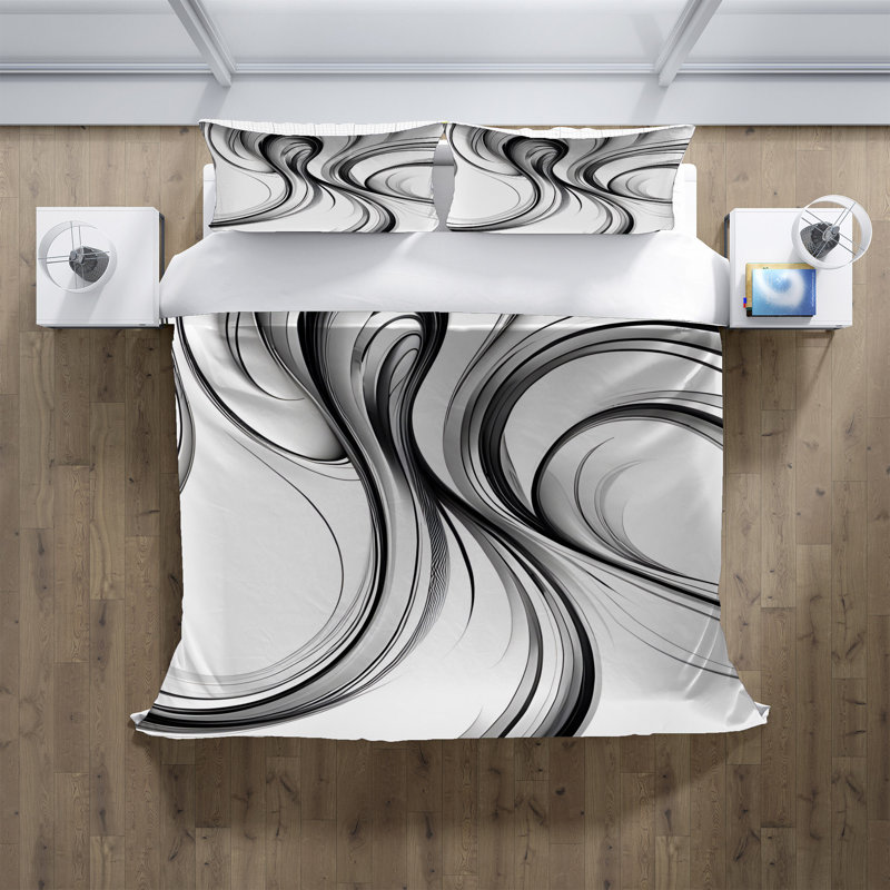 Abstract Duvet Cover, King Duvet Cover + 2 King Shams