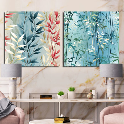 Springfield - Abstract Botanicals Square Collage Set Of 2