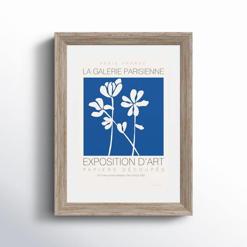 Fleurs de Matisse par Mercedes Lopez Charro - impression encadrée, L 10 po x H 13 po, Blanc