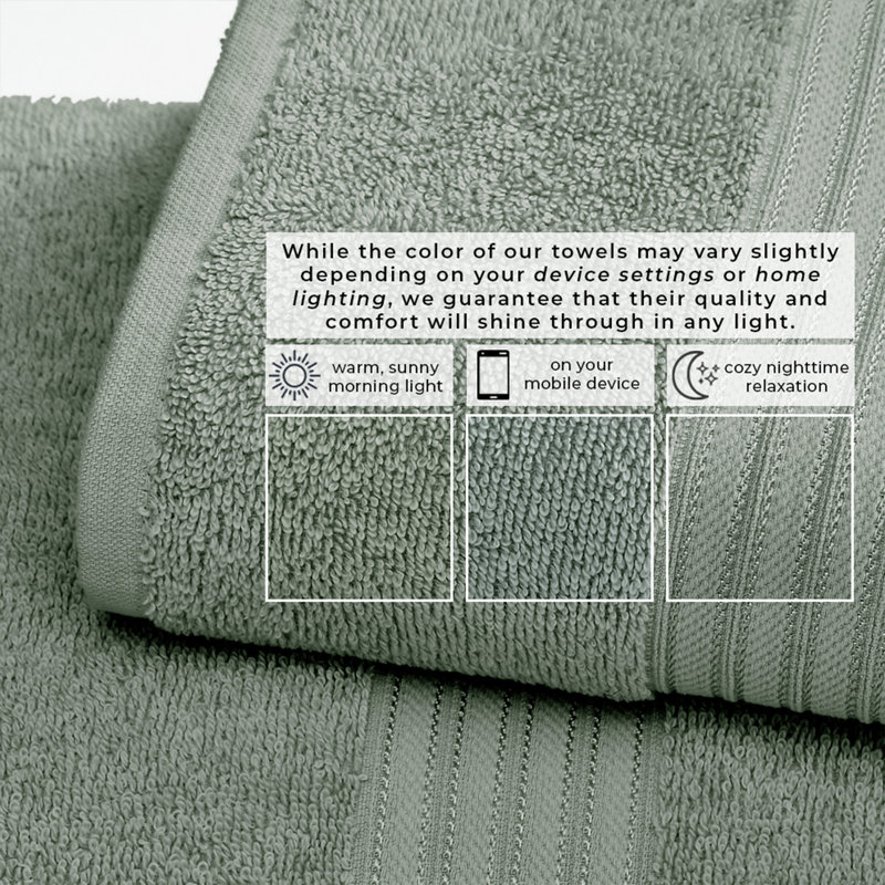 Essuie-mains 100% coton ultra doux à séchage rapide, Eucalyptus