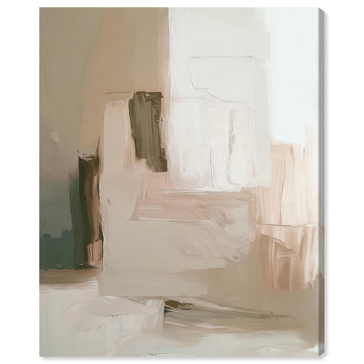 Calm in Texture sur toile neutre Boho par Art Remedy