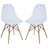 White Mid-centry Pyramid Base Dining Chairs