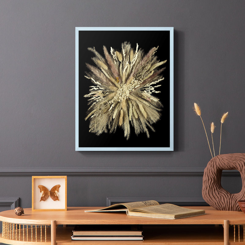Reproduction encadrée Nosegay IV - bois massif, Bleu, H 10 po x l 8 po