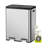 Eko Essential Recycle Step Trash Can, Stainless Steel Dual Compartment, 30l+30l, Kitchen Garbage Bin With Dual Pedals, Dual Lids, Soft Close, Smudge-resistant, Space-saving Design For Easy Recycling