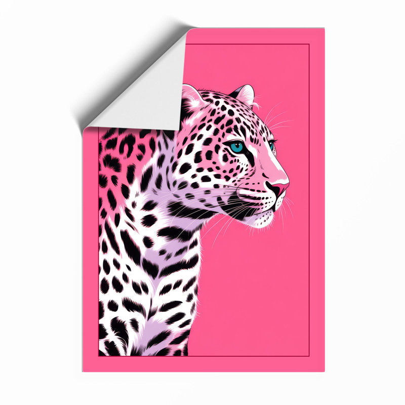 Alert Leopard Modern - Framed Print, Unframed, A2 - 59.4 x 42.0 cm