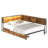 Corner Bed Frame with Storage Bookcase, Twin Daybed with Storage Drawers Underneath, Bed Unit with Charging Station and LED Light-1466864021-1466864023