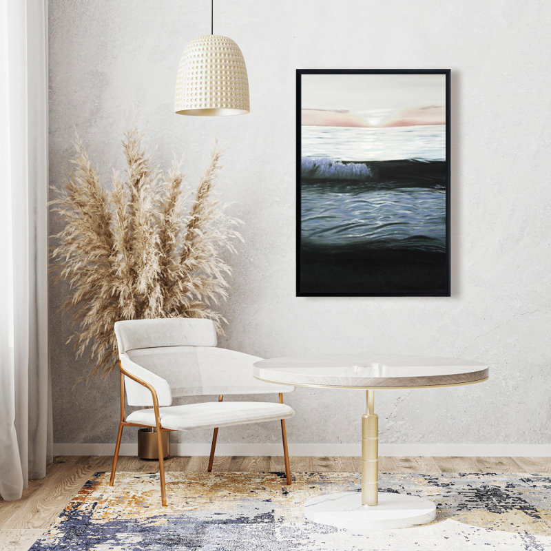 "Coucher de soleil désaturé" sur toile, H 36 po x l 24 po