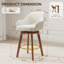 Tabouret de bar rotatif moderne avec accoudoirs et siège rembourré en tissu-1303215136