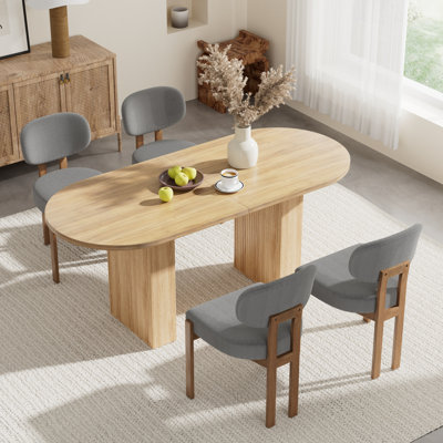 Oval Double Pedestal Kitchen Table Sets