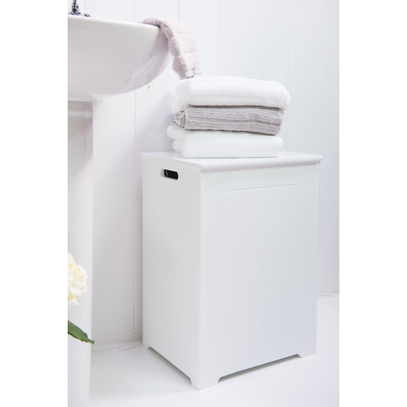 Wood Cabinet Laundry Hamper with Handles