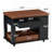 27.6" Modern Multi-Function Coffee Table/Side Table With Foldable Top & Casters, Multi-Tier Storage, Black & Walnut-143535293