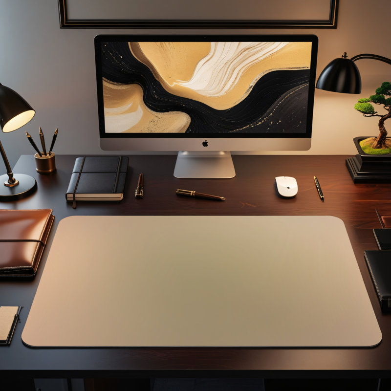 Polyester Desk Pad, 14.4x12.1