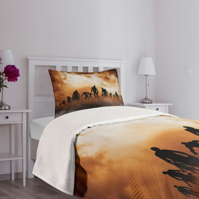 Ambesonne Halloween Bedspread Zombies