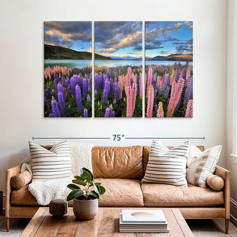 Lupins d'Alvord sur le lac Tekapo, H 42 po x l 65 po