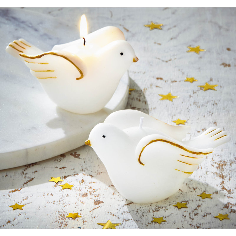  Gilded Dove Candle