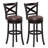 29" Swivel Bar Stools Footrest & Rubber Wood Frame For Kitchen Island-141100737