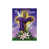 Mauve / jaune / blanc «He is Risen Cross and Dove