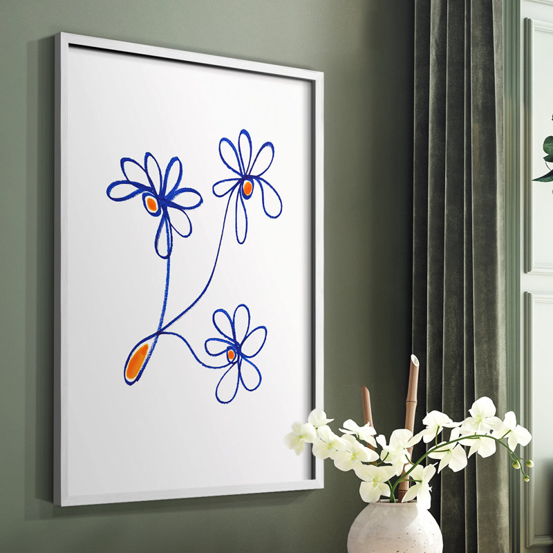 Reproduction encadrée «Wobbler Blooms III» - bois massif, Blanc, H 20 po x l 16 po