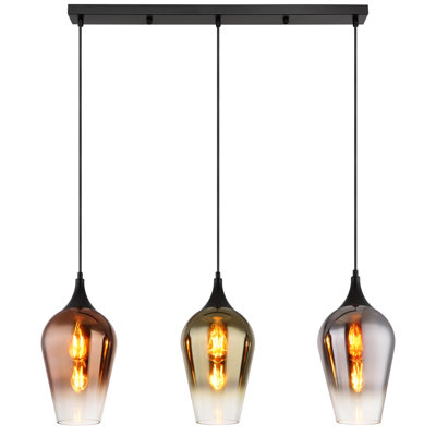 Wanakah 3 - Light Matte Black Pendant