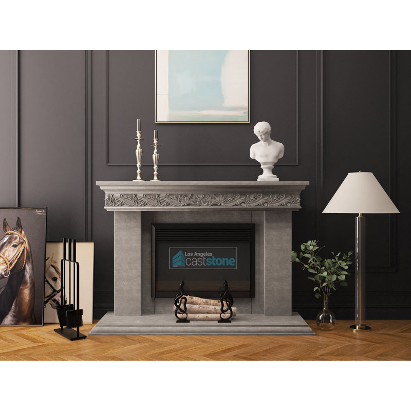 Bonaparte Fireplace Surround, Acid Wash Gray