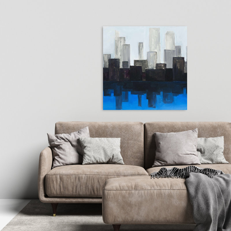 Blue City - Art contemporain sur toile pour la décoration intérieure