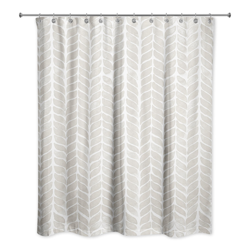 Alisun Geometric Shower Curtain, Beige