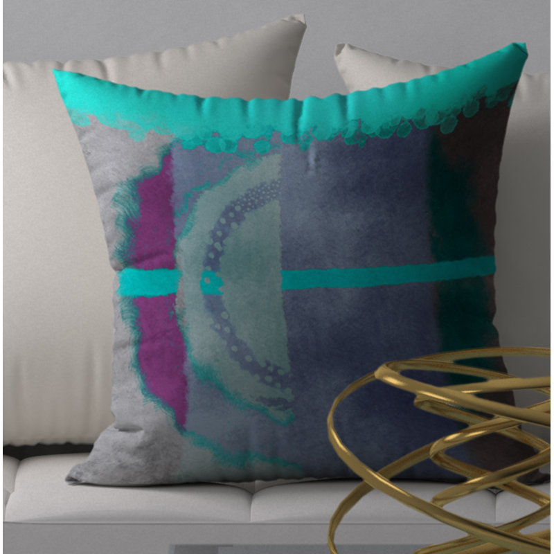 Abstract Reversible Throw Pillow, 20" H x 20" W