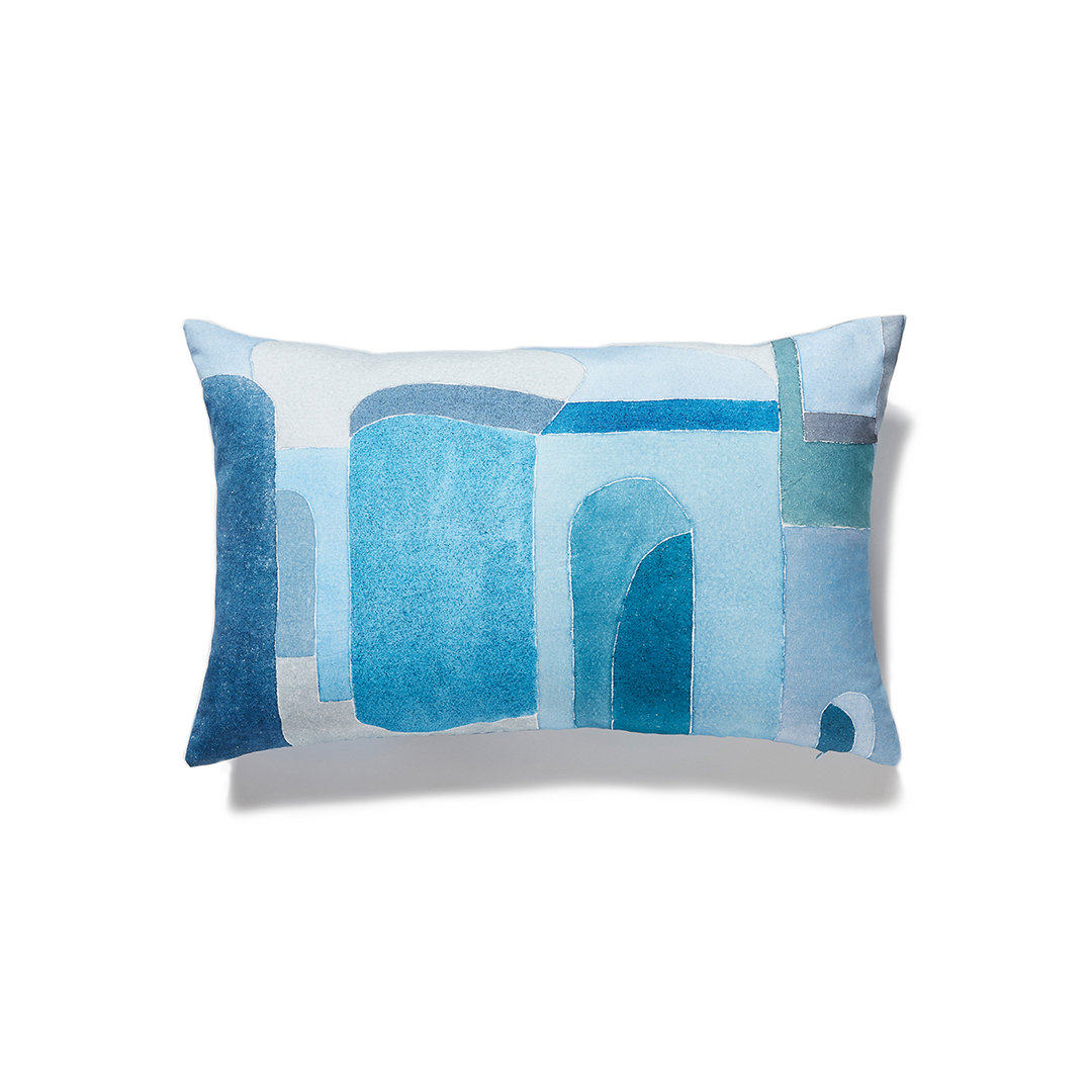 Riad Cotton Blend Lumbar Rectangular Pillow Cover & Insert The House of Scalamandre 